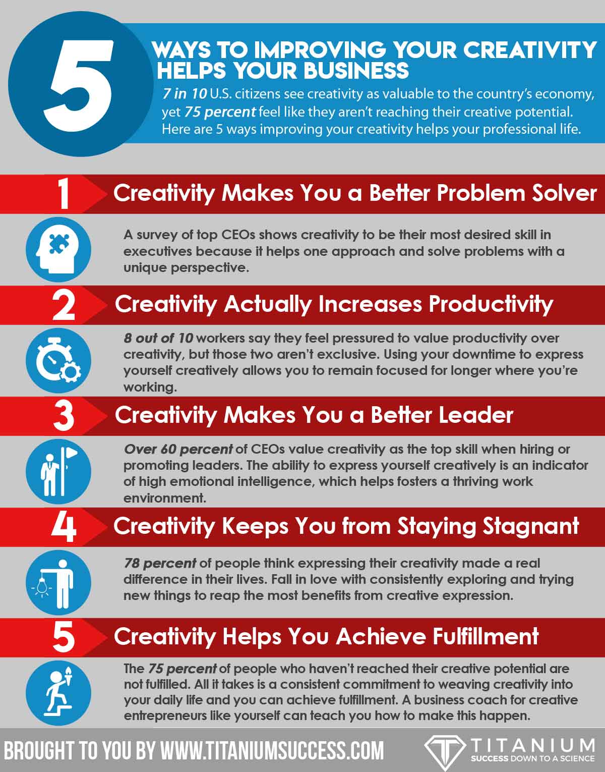 5 Ways to Improving Your Creativity Helps Your Business Infographic